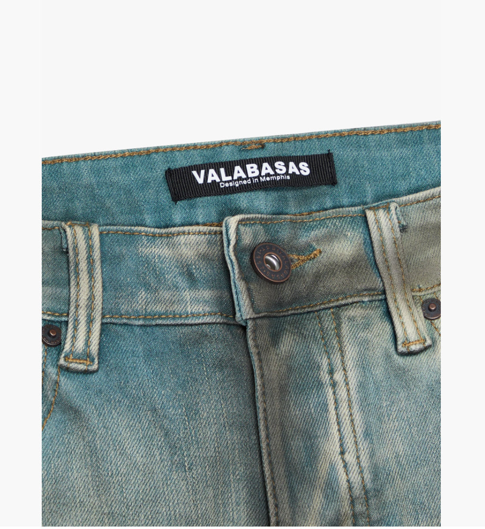 VALABASAS SKETCH SKINNY DENIM LIGHT BLUE BLACK