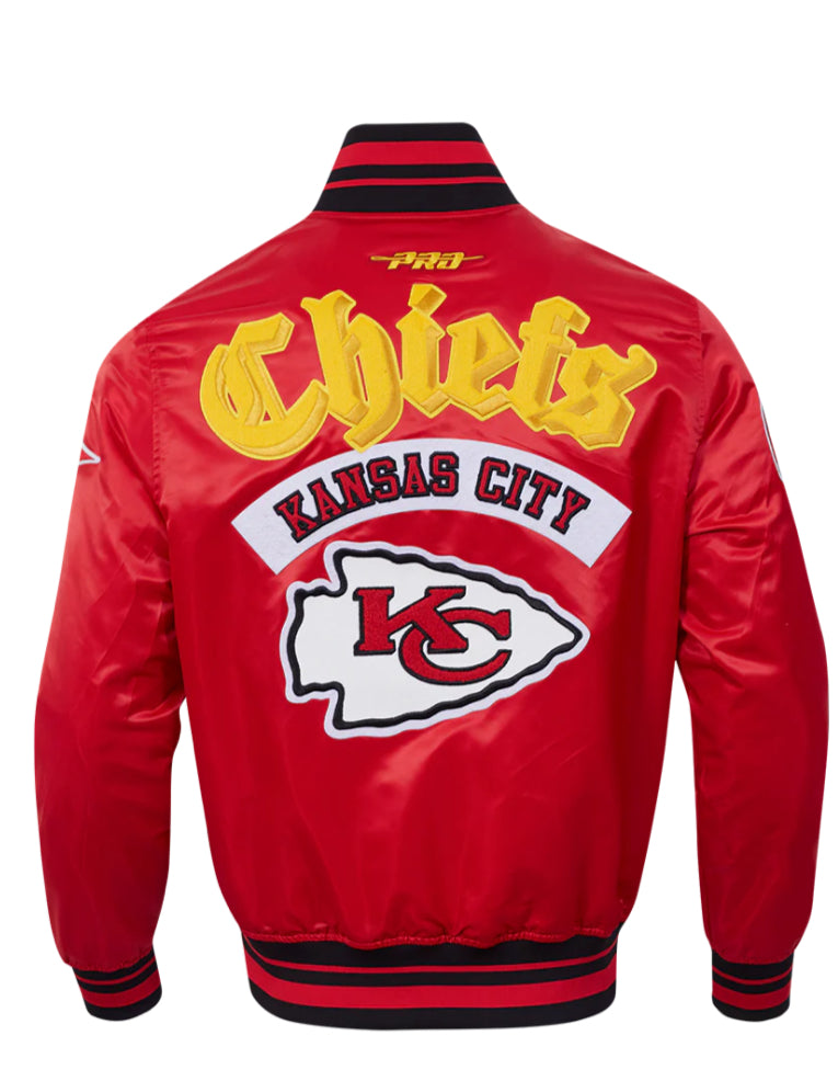 PRO STANDARD NFL KANSAS CITY CHIEFS BEST OF MEN'S RIB SATIN JACKET