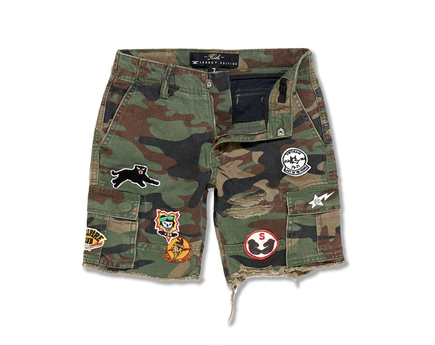JORDAN CRAIG KIDS WAR ANGEL CARGO SHORTS (VINTAGE CAMO)