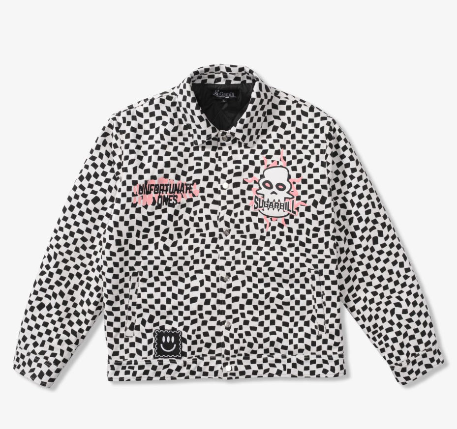 SUGARHILL "FLOATING" TRUCKER JACKET (BLACK/WHITE)