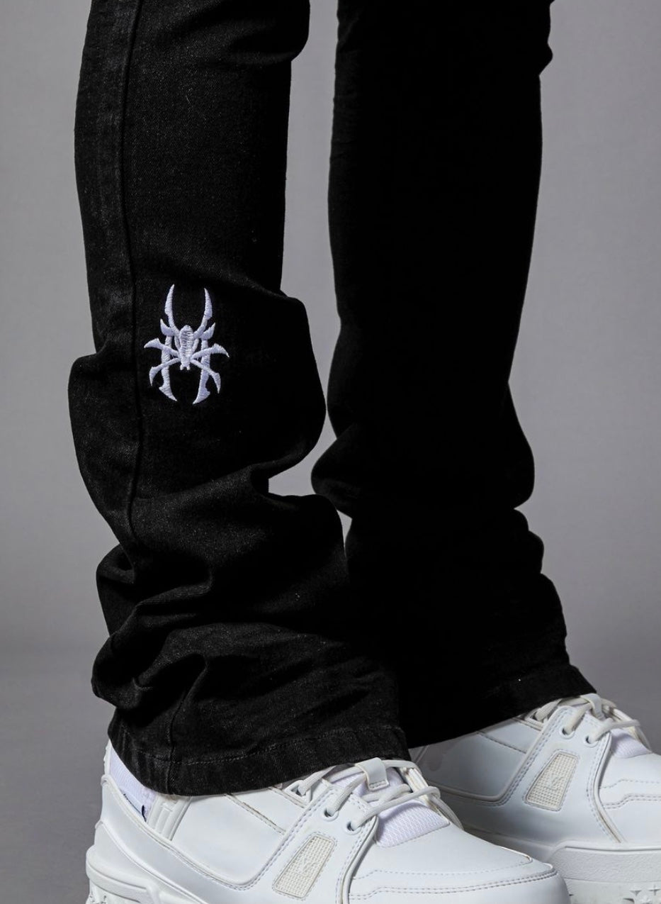 PAIN Jet Black Stacked Denim