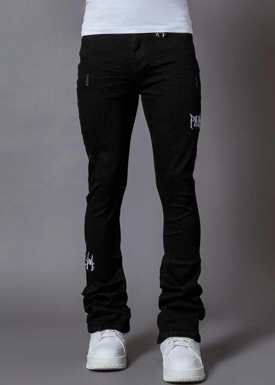 PAIN Jet Black Stacked Denim
