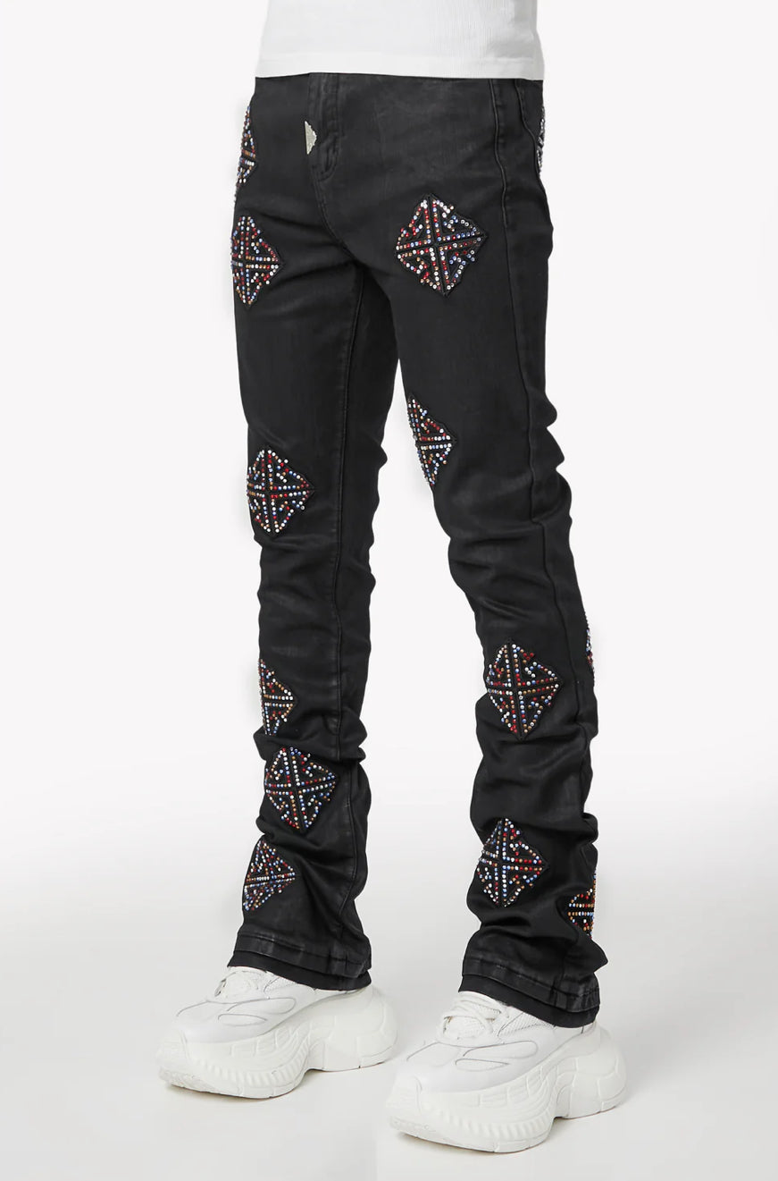 GUAPI OBSIDIAN BLACK MOSAIC DENIM