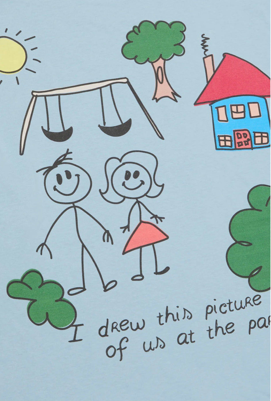 6THNBRHD TEE "DRAWING" BABY BLUE