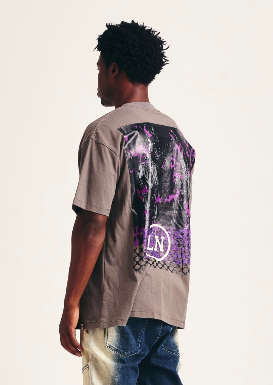 MEMORY LANE STATE OF MIND TEE - CHARCOAL