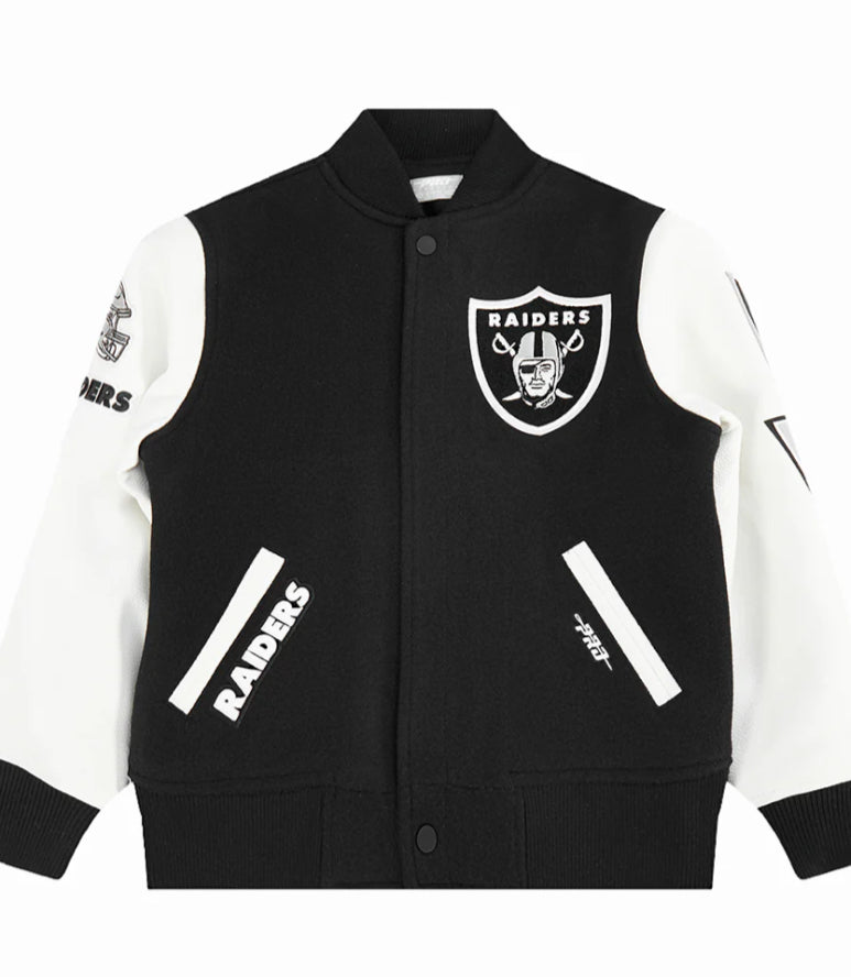 PRO STANDARD NFL LAS VEGAS RAIDERS CLASSIC BIG BOYS WOOL VARSITY JACKET