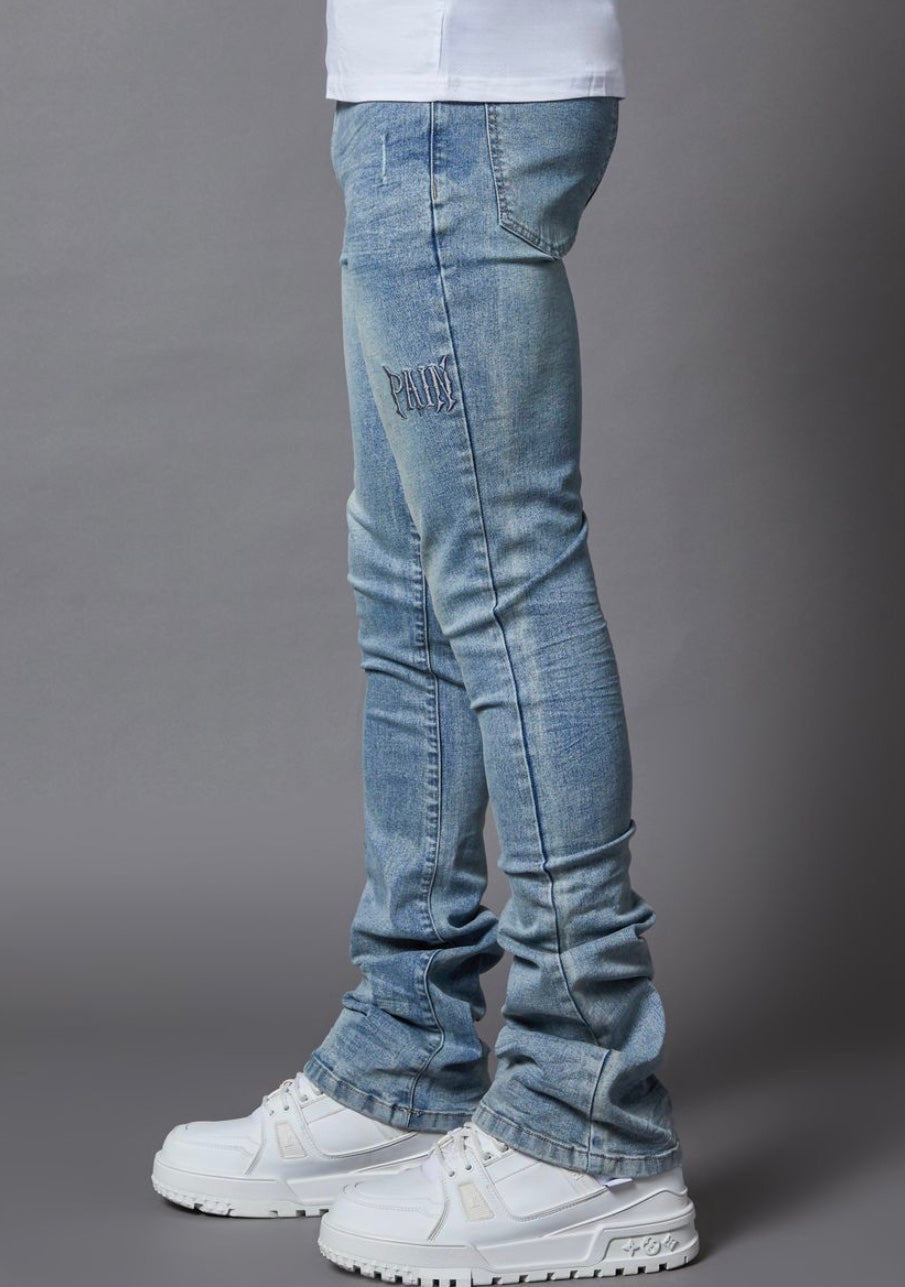 PAIN Stone Blue Stacked Denim