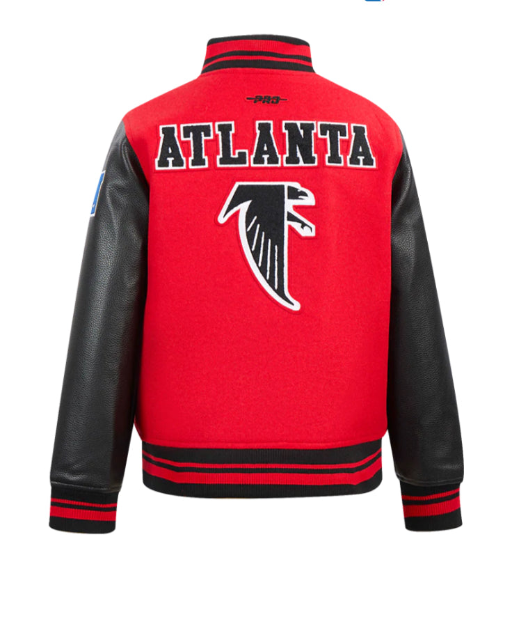 PRO STANDARD NFL ATLANTA FALCONS RETRO CLASSIC RIB WOOL VARSITY JACKET