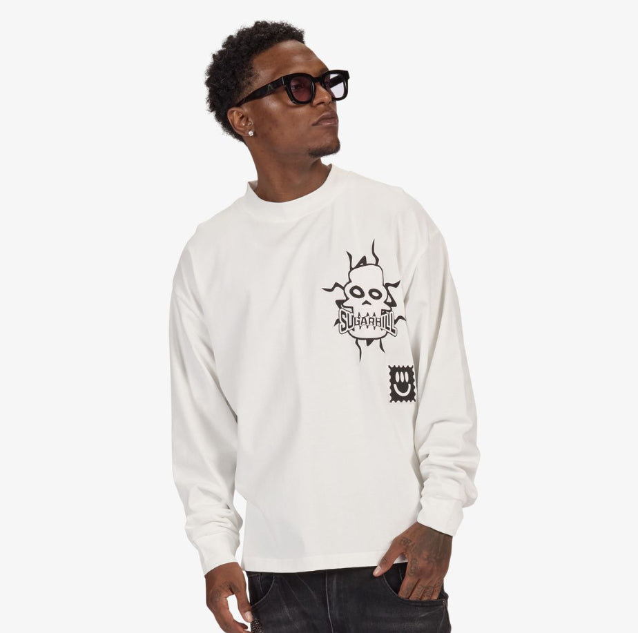 SUGARHILL "FLOATING" L/S T-SHIRT (WHITE)