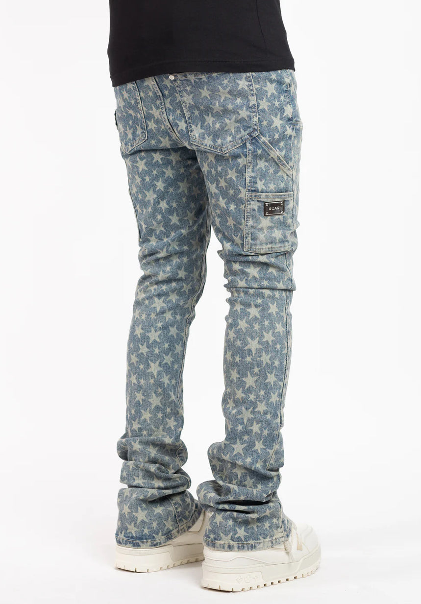 GUAPI VINTAGE BLUE LASER STARS DENIM