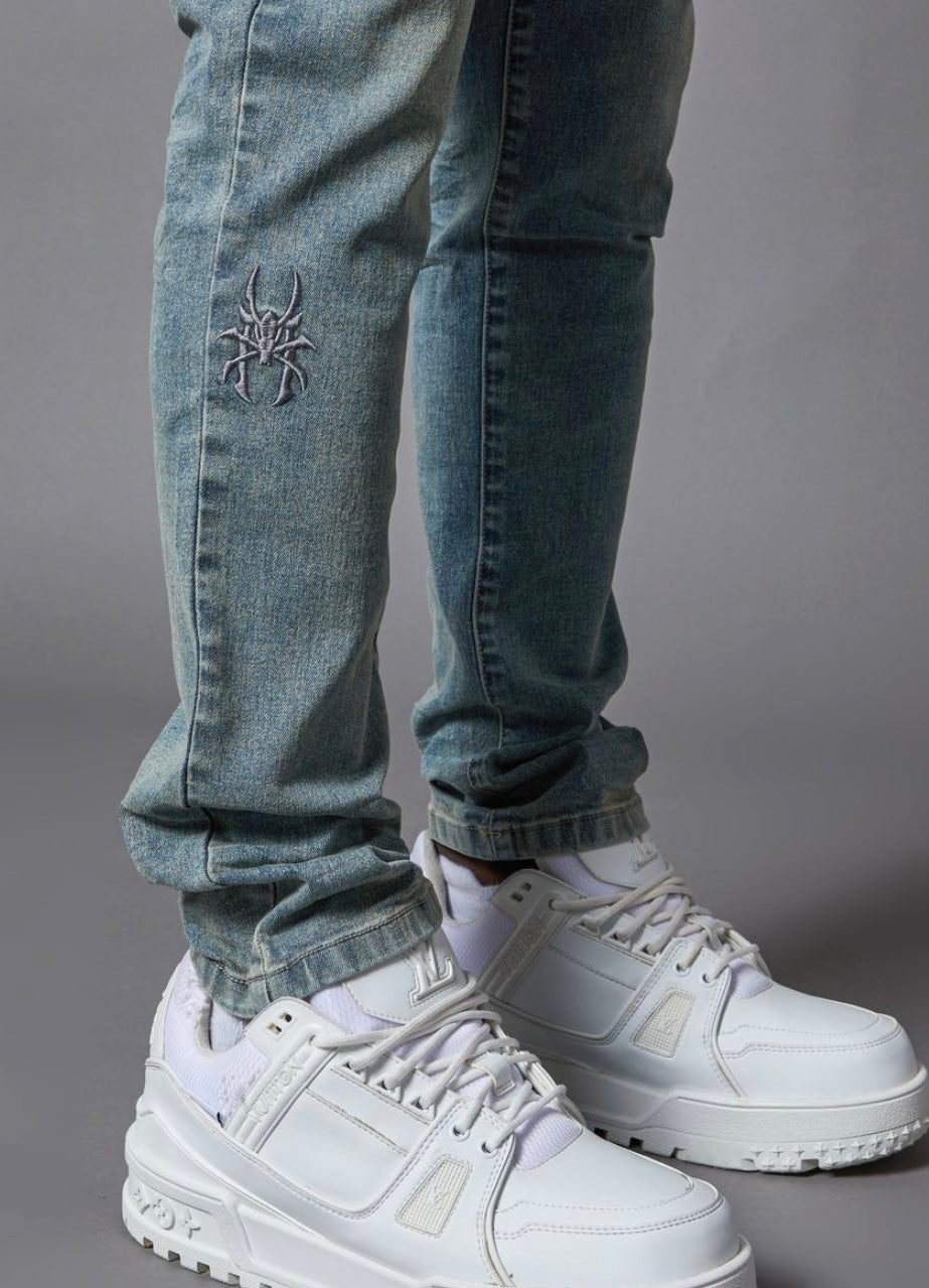 PAIN Vintage Blue Skinny Denim