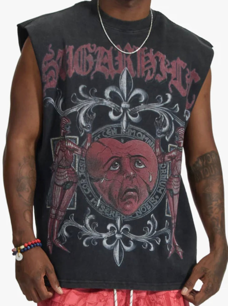 SUGARHILL PESTILENCE" CUTOFF TEE (BLACK VINTAGE)
