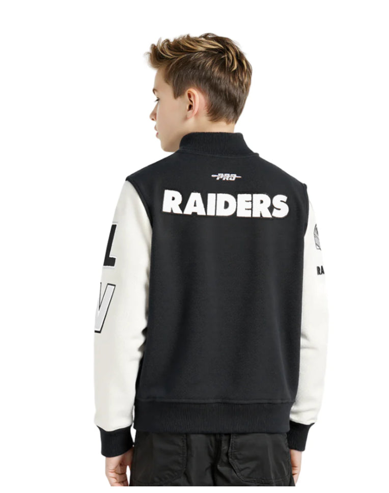 PRO STANDARD NFL LAS VEGAS RAIDERS CLASSIC BIG BOYS WOOL VARSITY JACKET
