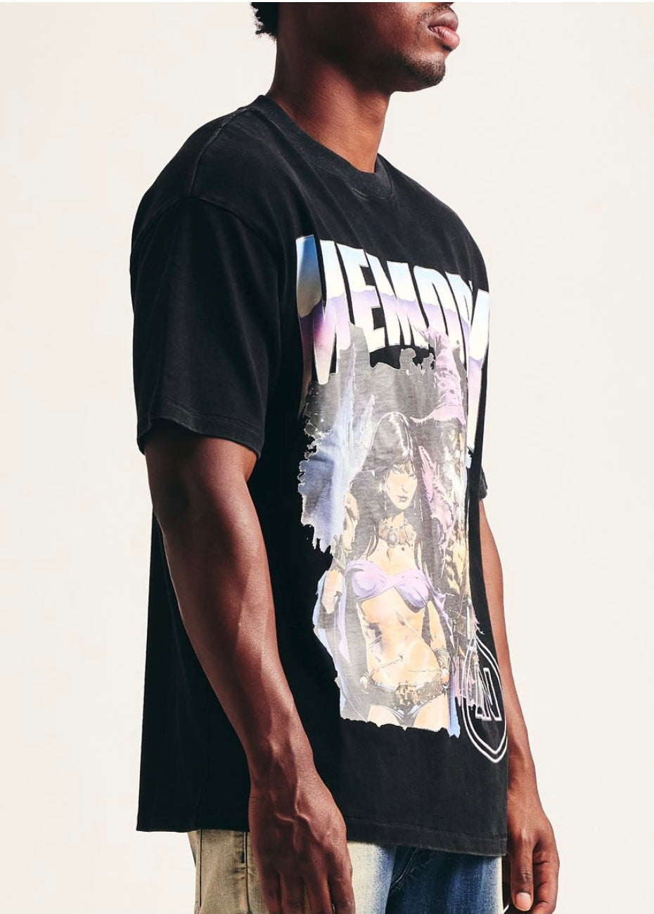 MEMORY LANE HEAVY METAL TEE - BLACK