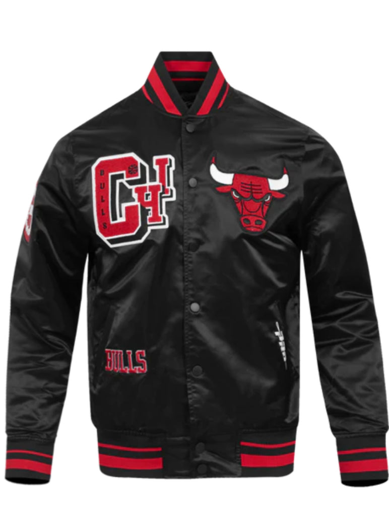 PRO STANDARD NBA CHICAGO BULLS BEST OF MEN'S RIB SATIN JACKET