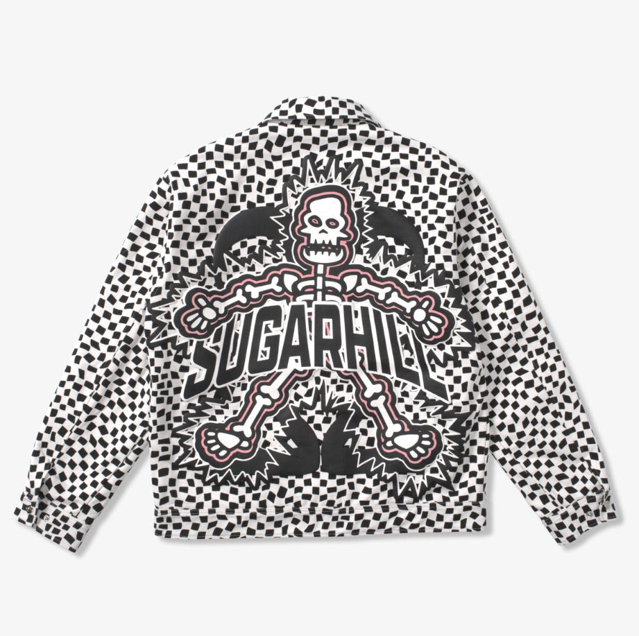 SUGARHILL "FLOATING" TRUCKER JACKET (BLACK/WHITE)