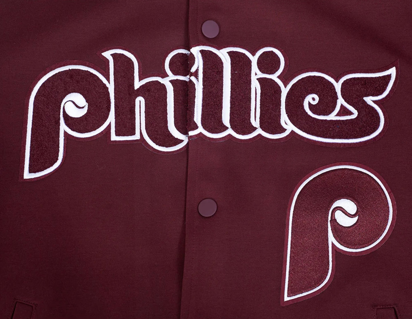 PRO STANDARD MLB PHILADELPHIA PHILLIES COOPERSTOWN LOGO PRO GAME DAY MEN'S DOUBLE KNIT JACKET