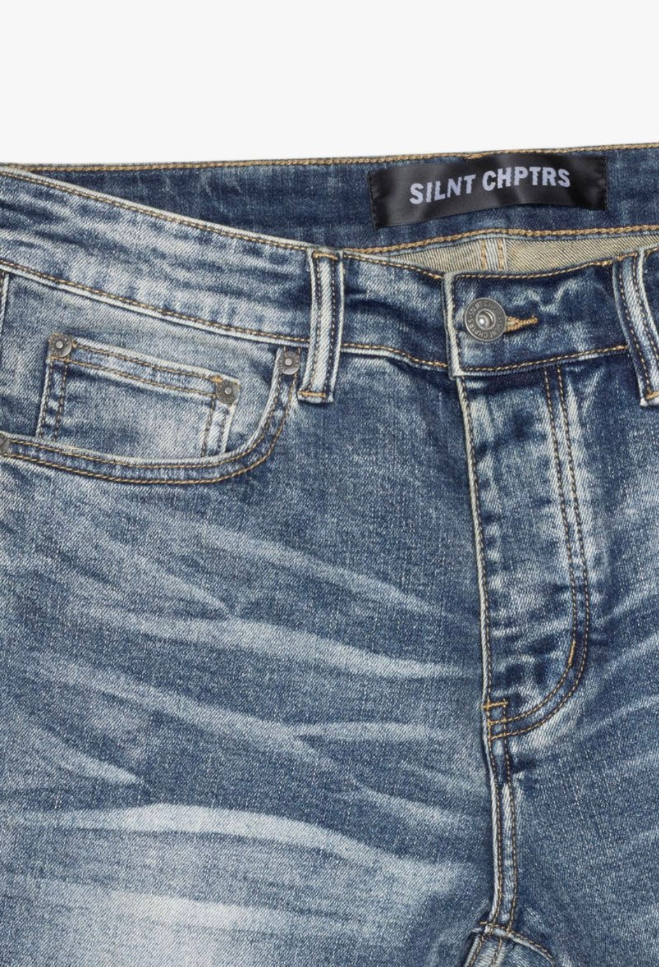 SILNT CHPTRS "CHPTRS. STACKED" D.K Blue Wash