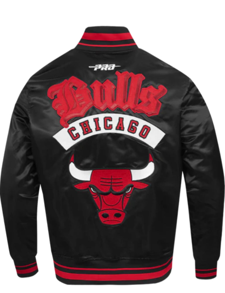 PRO STANDARD NBA CHICAGO BULLS BEST OF MEN'S RIB SATIN JACKET