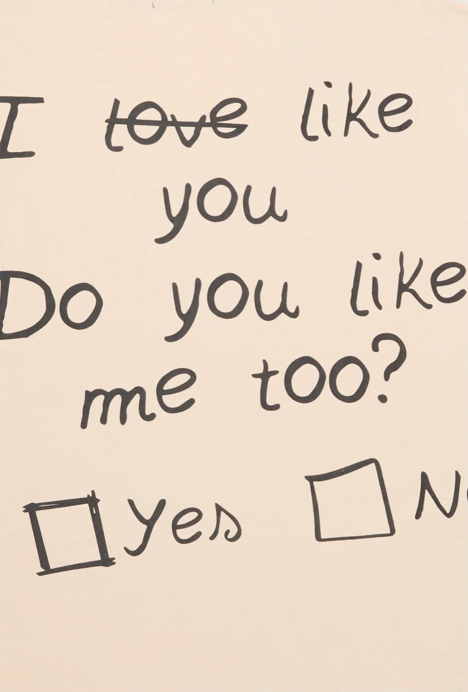 6THNBRHD TEE "YES/NO" CREAM