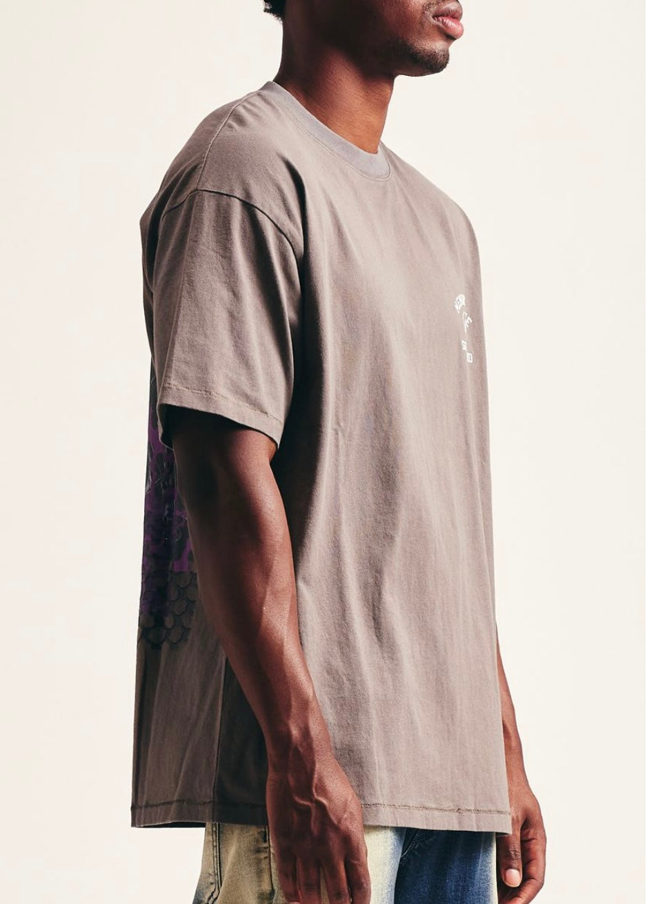 MEMORY LANE STATE OF MIND TEE - CHARCOAL