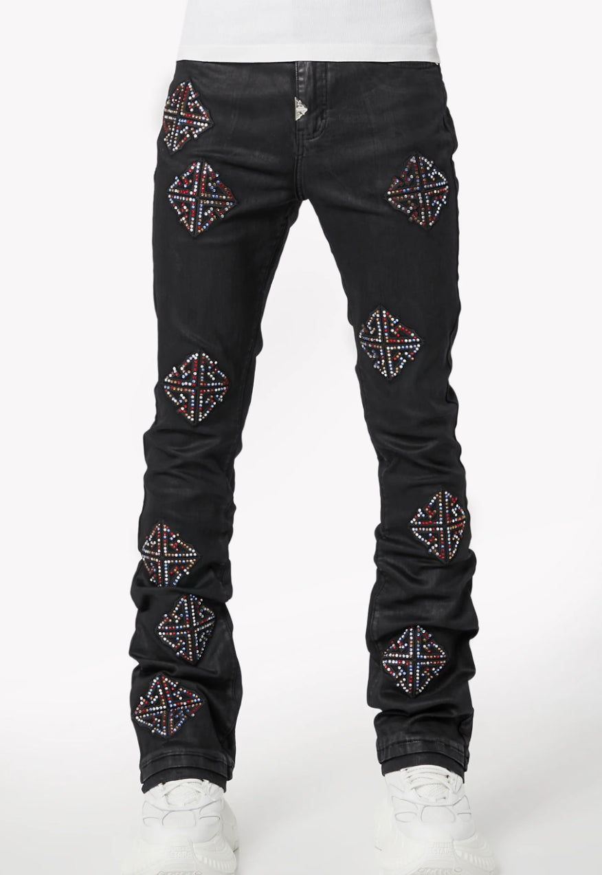 GUAPI OBSIDIAN BLACK MOSAIC DENIM