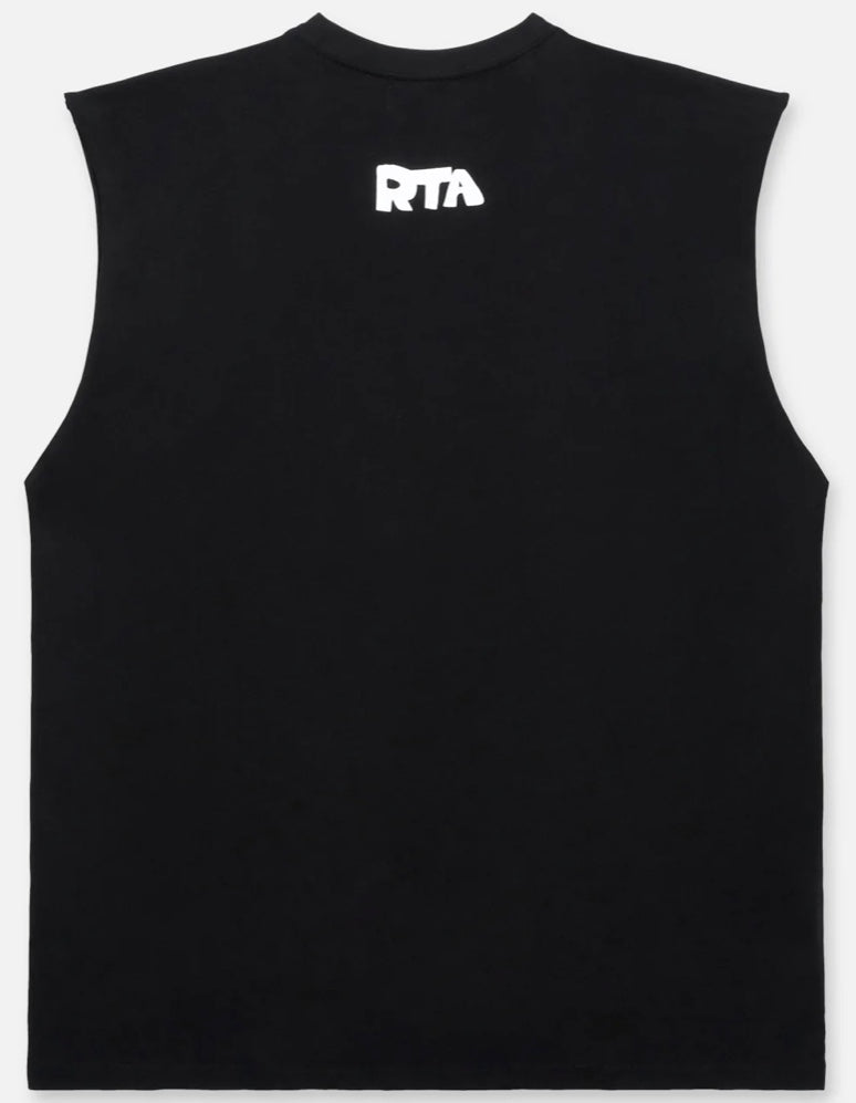 RTA TERRY MUSCLE TEE | BLACK WAVE RTA