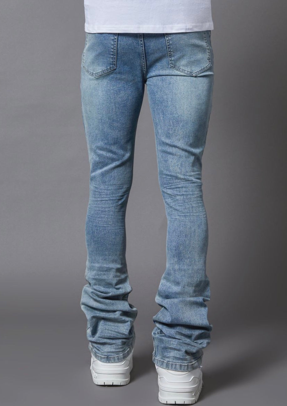 PAIN Stone Blue Stacked Denim