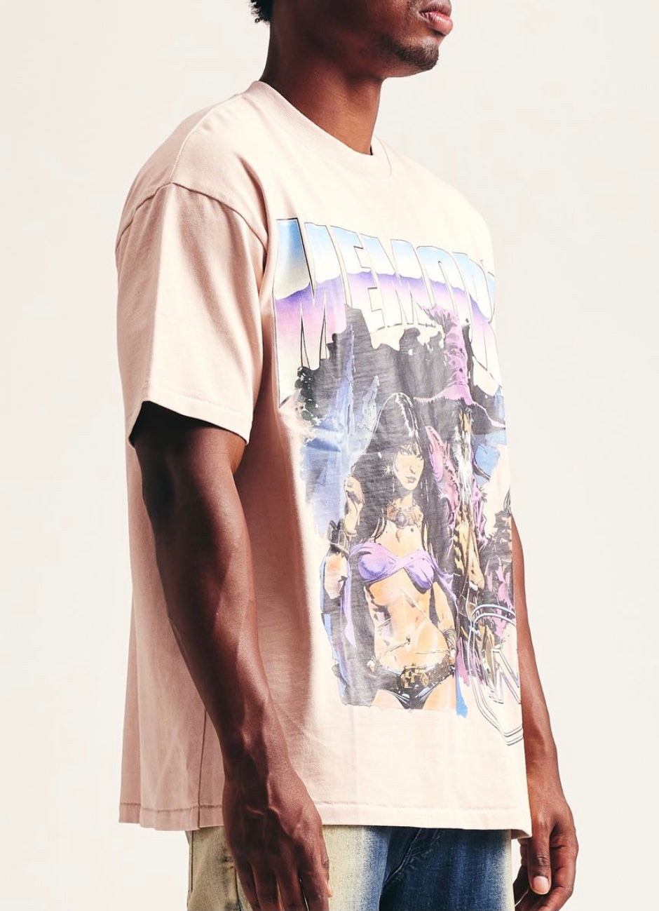 MEMORY LANE HEAVY METAL TEE 0 LT PINK