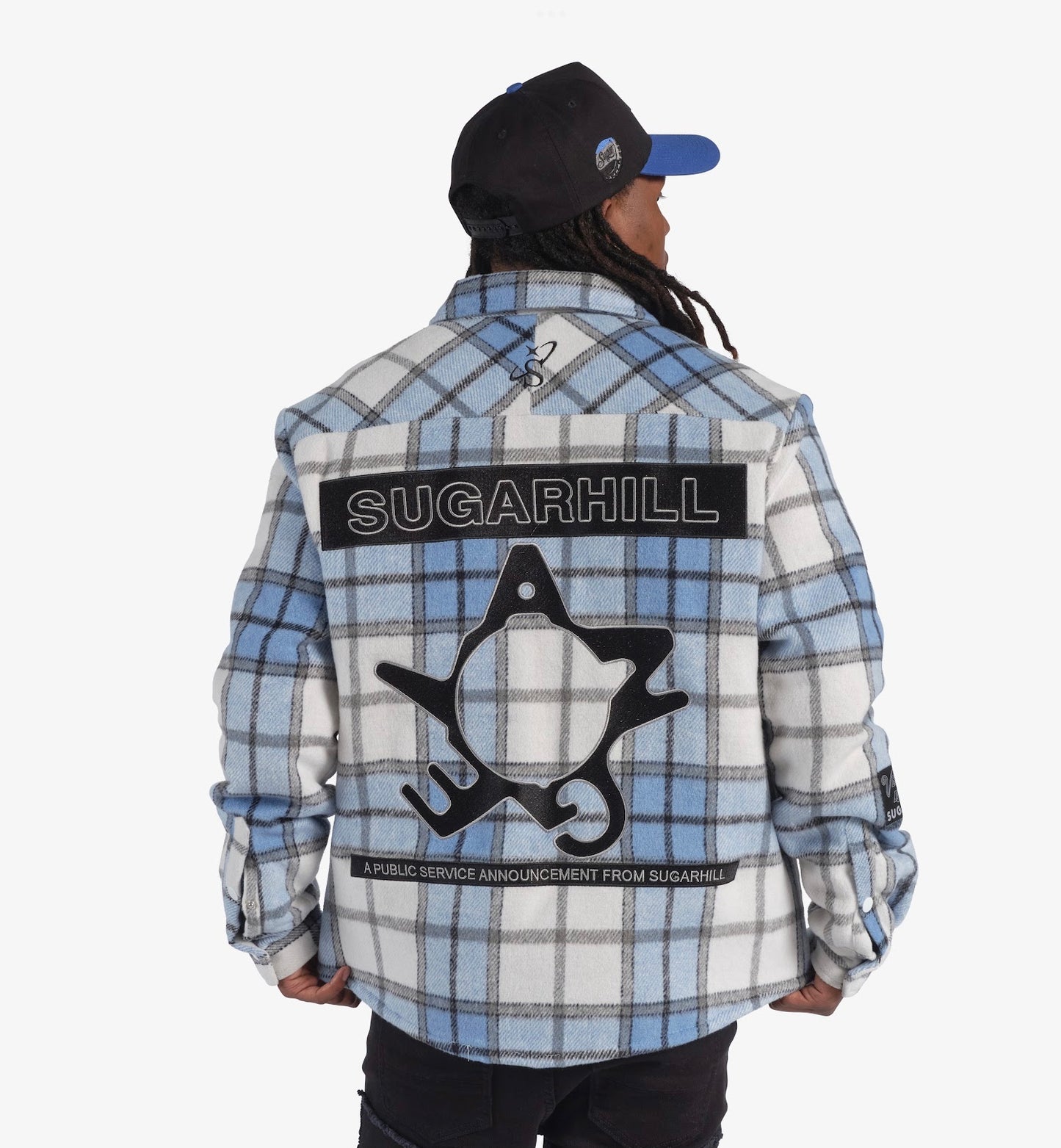 SUGARHILL "ANGELS" FLANNEL JACKET (BABY BLUE)