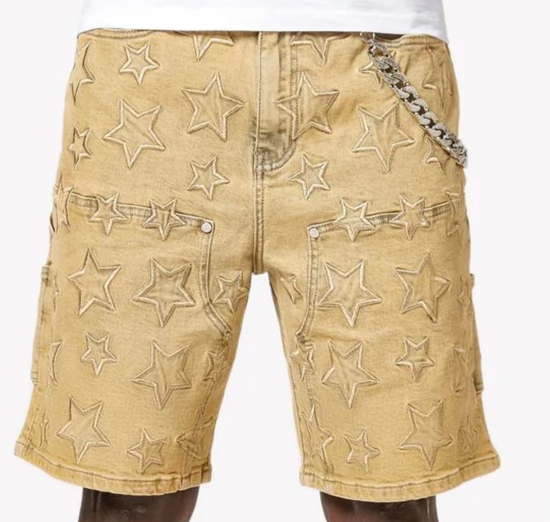 Guapi Vintage Stars Denim Shorts