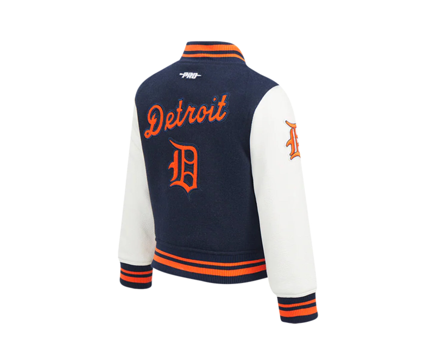 PRO STANDARD MLB DETROIT TIGERS RETRO CLASSIC TODDLER BOYS RIB WOOL VARSITY JACKET