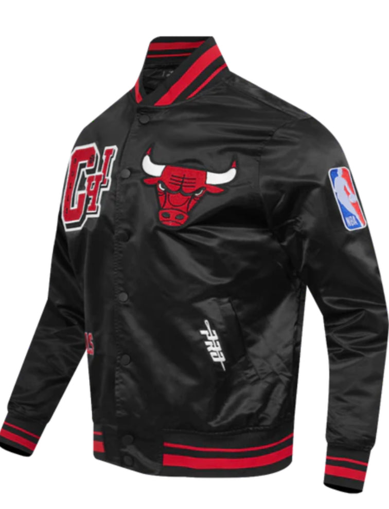 PRO STANDARD NBA CHICAGO BULLS BEST OF MEN'S RIB SATIN JACKET