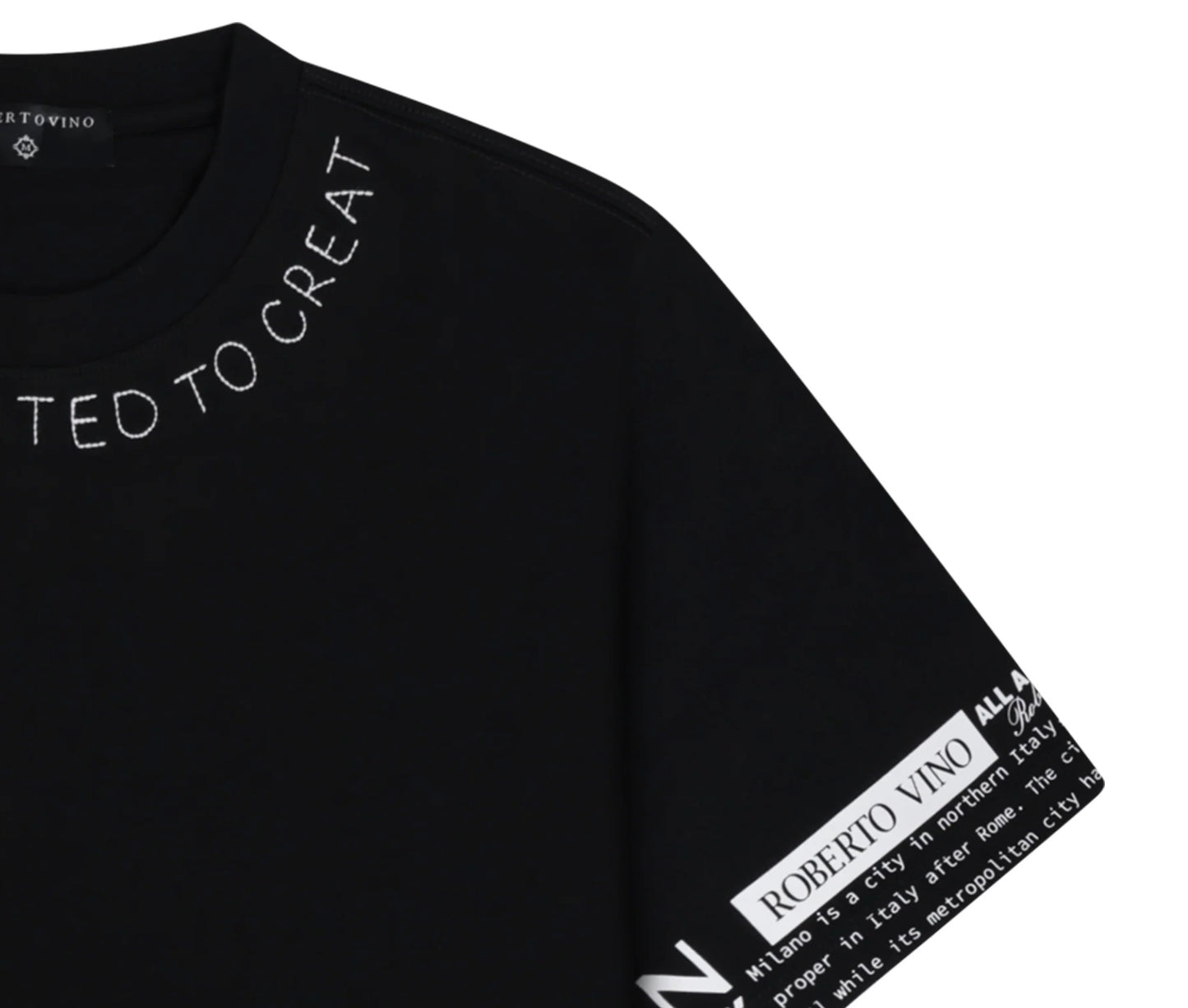 ROBERTO VINO Created to Create Tee - Black