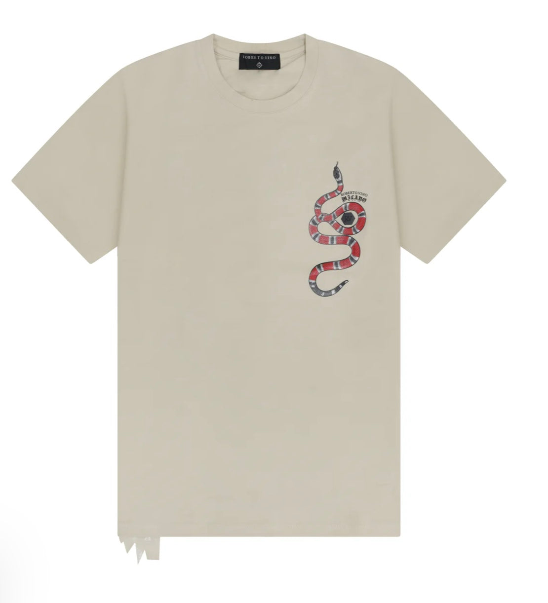ROBERTO VINO Wild Snake Tee - Beige