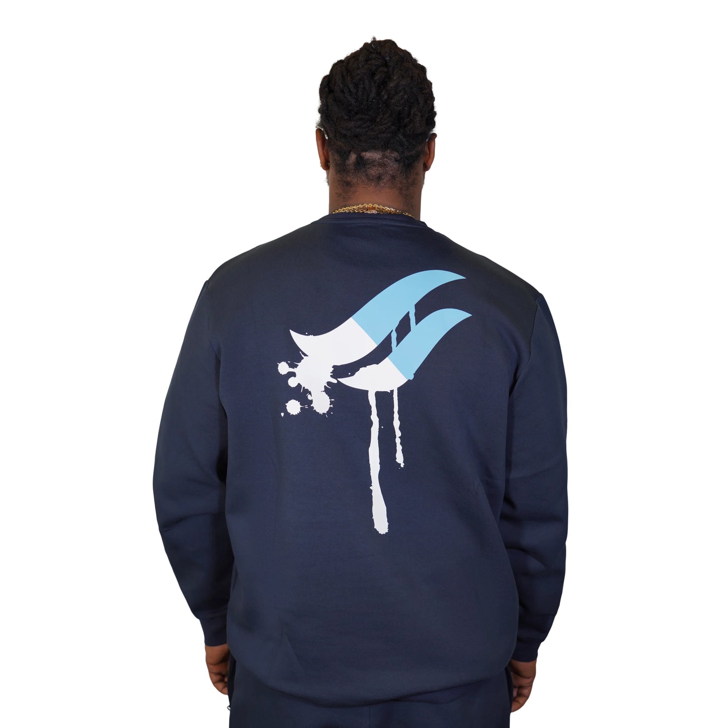 AL WISSAM "I'm Everywhere" Crewneck-Navy