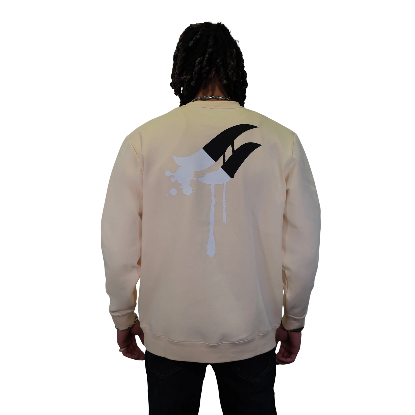 AL WISSAM "I'm Everywhere" Crewneck-Cream