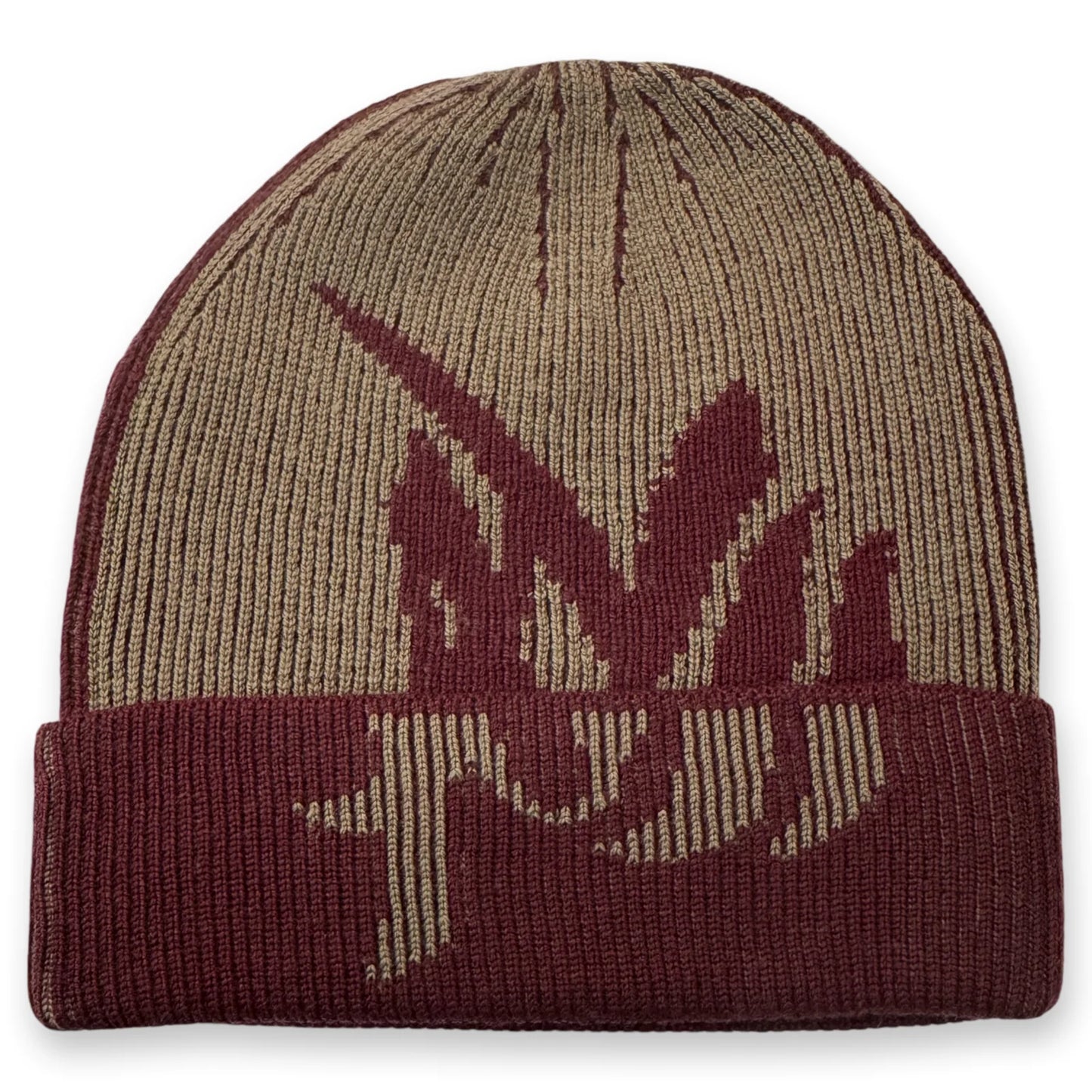 AL WISSAM Legacy Knit Beanie-Burgundy