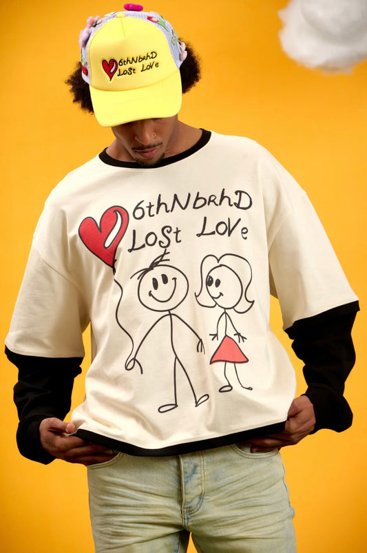 6THNBRHD TEE "DRAWING" CREAM