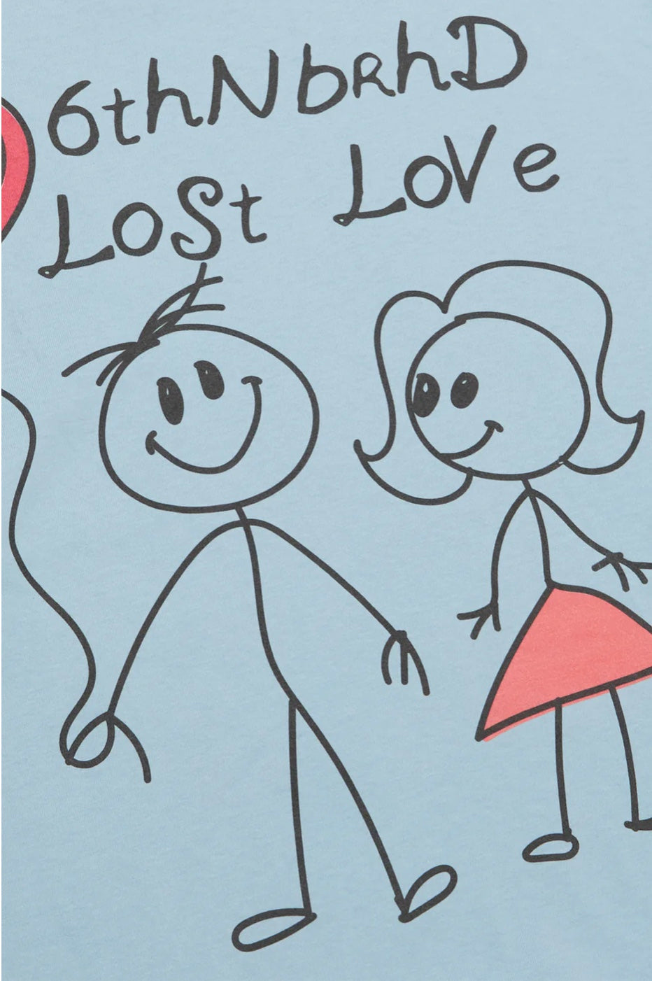 6THNBRHD TEE "DRAWING" BABY BLUE