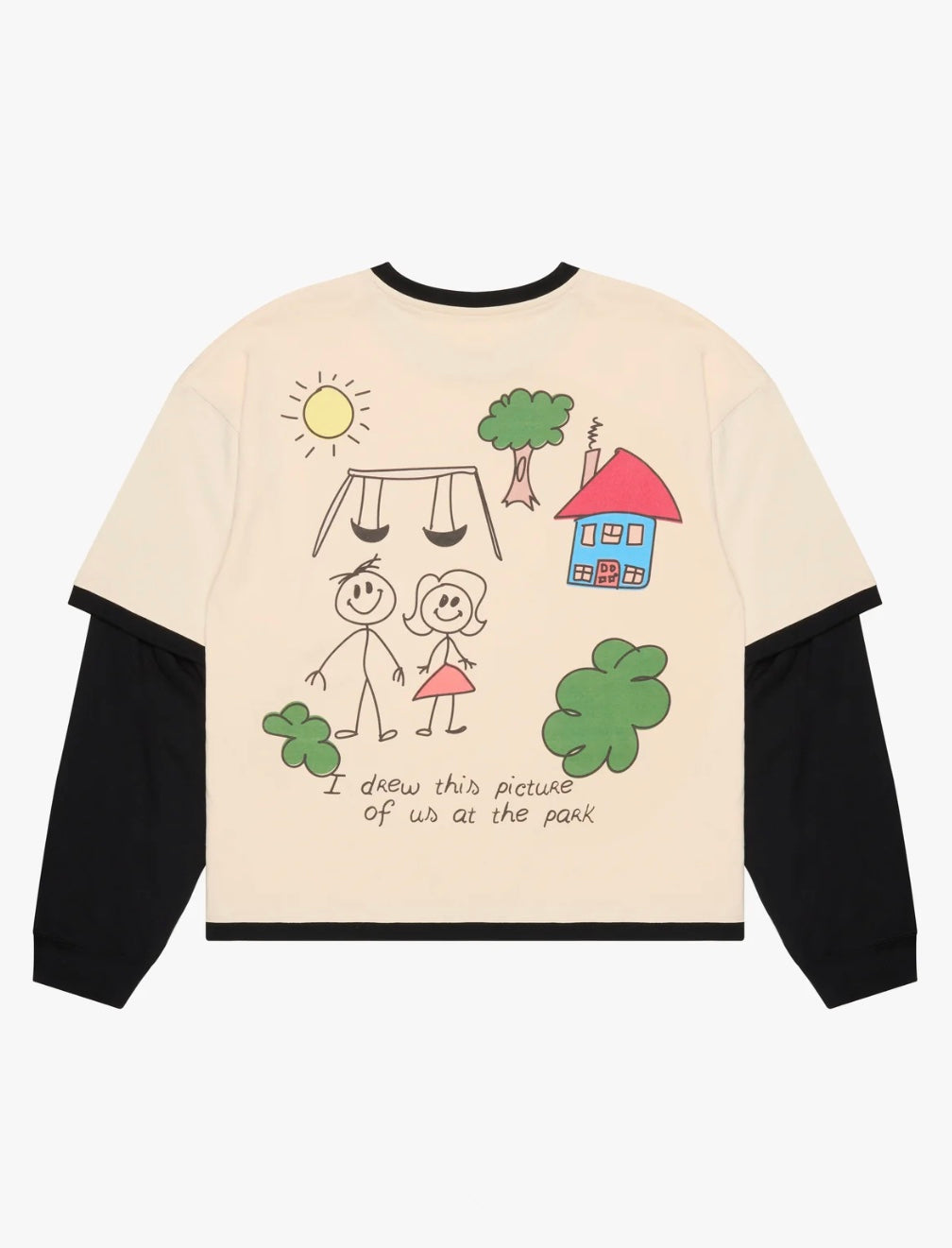 6THNBRHD TEE "DRAWING" CREAM