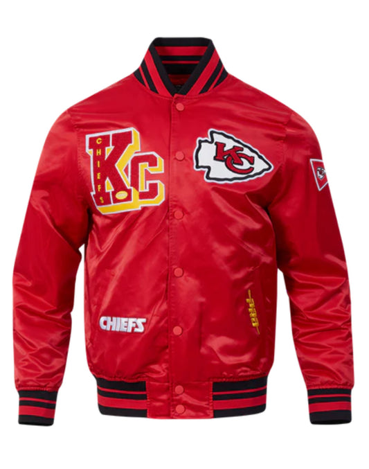 PRO STANDARD NFL KANSAS CITY CHIEFS BEST OF MEN'S RIB SATIN JACKET