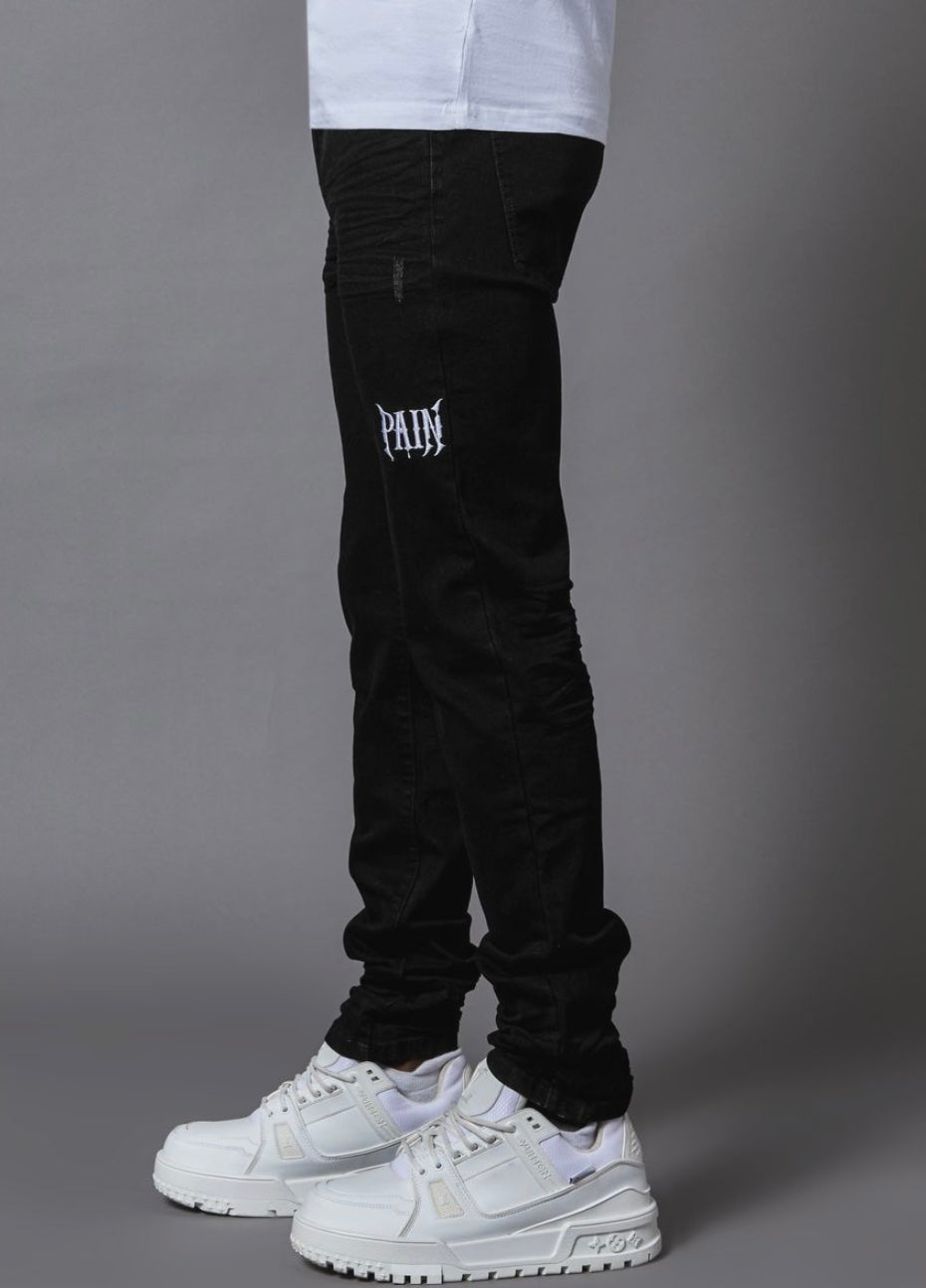 PAIN Jet Black Skinny Denim