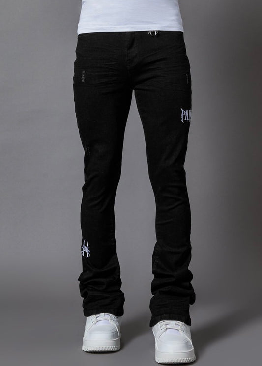PAIN Jet Black Stacked Denim