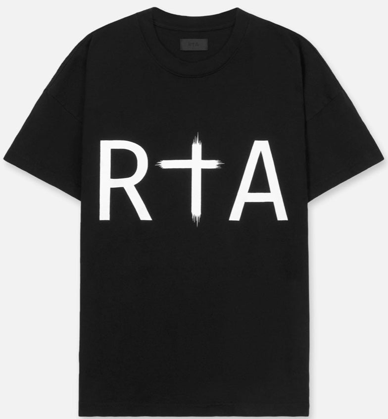 RTA LIAM SHORT SLEEVE TEE | BLACK FRONT LOGO