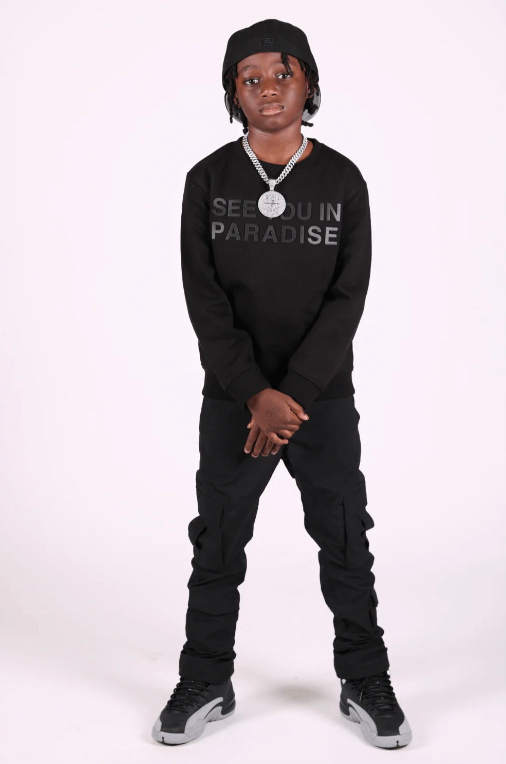 JORDAN CRAIG TODDLERS STACKED VENTURA CARGO PANTS (BLACK)