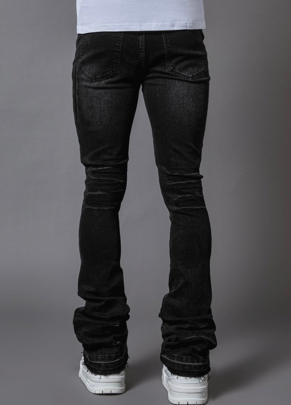 PAIN Washed Black Stacked Denim