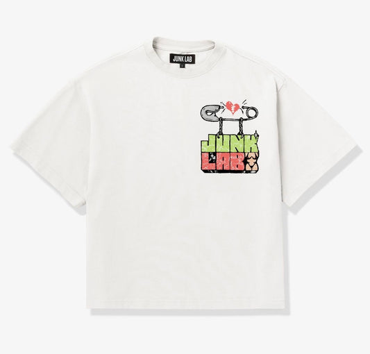 JUNK LAB "PIN PUNK" T-SHIRT (WHITE)