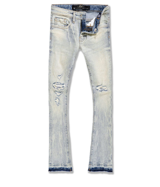 Jordan Craig BIG KIDS Iced Lager Stacked Jeans