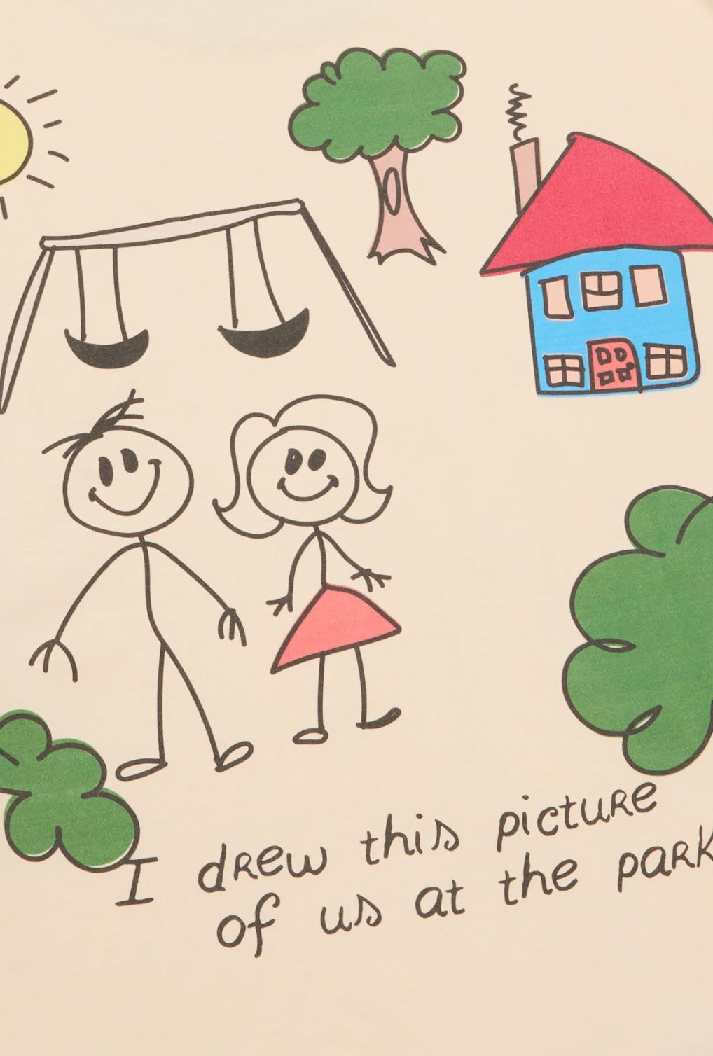 6THNBRHD TEE "DRAWING" CREAM